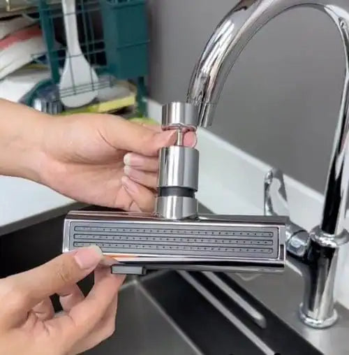 KingFlow Kitchen Faucet 4 Modes – 360° Swivel Faucet Extender & Splash-Proof Tap Attachment | Multi-Function Sink Nozzle for Washing Vegetables & Dishes