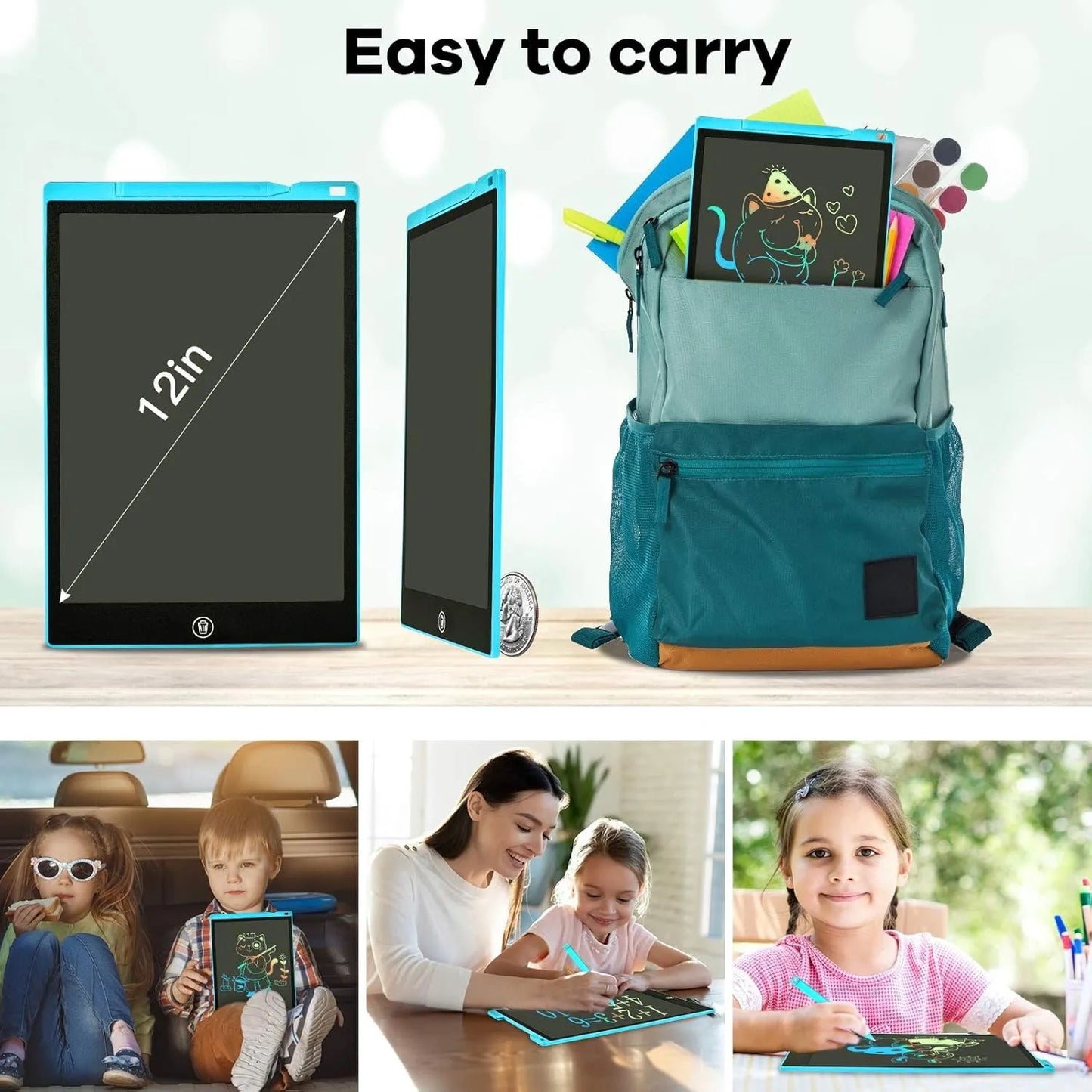 Children’s LCD Writing Tablet 8.5-Inch – Preschool Learning Drawing Board, Reusable Doodle Pad, Smart Electronic Notepad