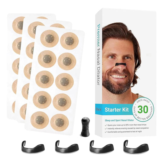 30 Pair Nose Strips for Breathing, Snoring Stopper for Men, Boost Oxygen Intake, Reduce Snoring, Improve Sleep Quality - Sweat Resistant, Skin Safe Nasal Strips