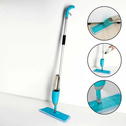Spray Mop – 360° Rotating Floor Cleaner with Refillable Bottle & Microfiber Pad