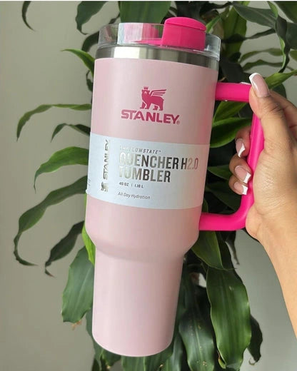 Stanley's Tumbler Cup: with insulated walls keeps drinks Cold for 11 hours, Hot for 7 hours and Iced for 48 hours