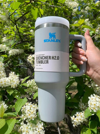 Stanley's Tumbler Cup: with insulated walls keeps drinks Cold for 11 hours, Hot for 7 hours and Iced for 48 hours
