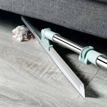 Magic Broom Sweeper for Floor Cleaning – 2-in-1 Silicone Wiper Mop with Stainless Steel Extendable Handle – Wet & Dry Floor Wiper & Window Squeegee for Home