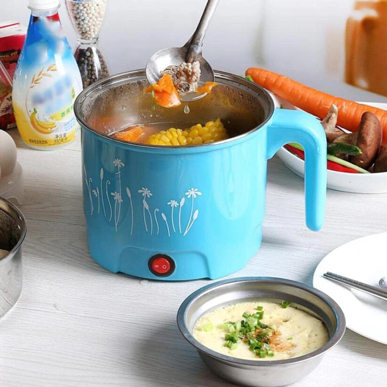 ChefPro Electric Multifunction Pot — Portable Mini Cooker for Hostel, Travel & Everyday Cooking!