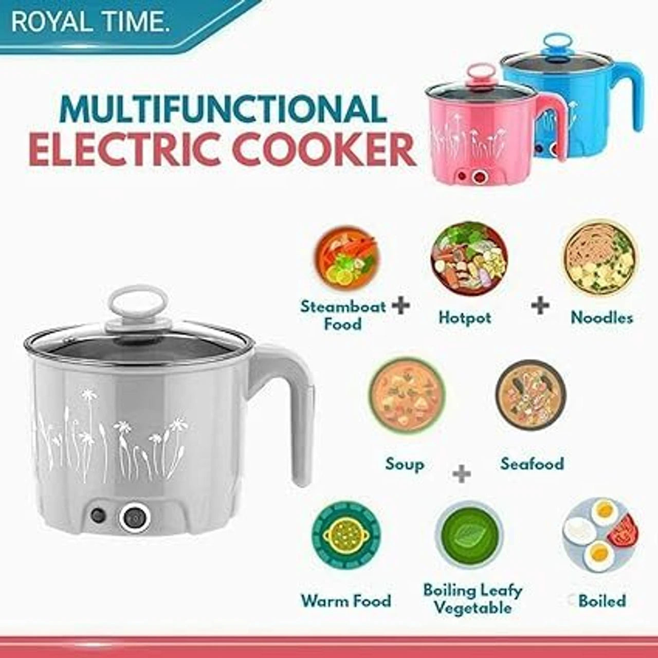 ChefPro Electric Multifunction Pot — Portable Mini Cooker for Hostel, Travel & Everyday Cooking!