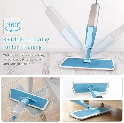 Spray Mop – 360° Rotating Floor Cleaner with Refillable Bottle & Microfiber Pad